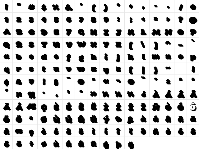 Bigfat Script Xtrude Regular Character Map