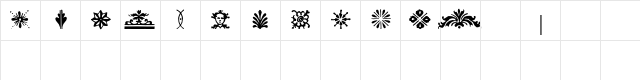 BodoniEF Ornaments Character Map