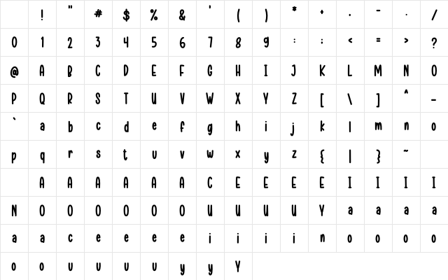 Boho Sunshine 2 Regular Character Map Boho Sunshine 2 Regular Character Map