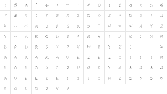 Bone Brigade Regular Character Map Bone Brigade Regular Character Map