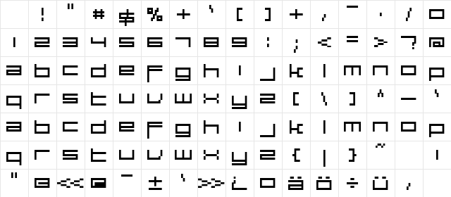 large9 Normal Character Map large9 Normal Character Map