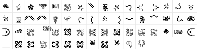 BordersOrnaments P03 Character Map