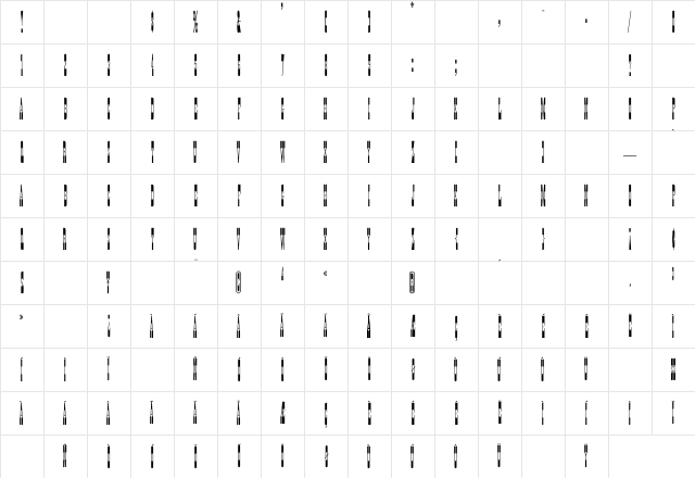 BigTopesa-Normal Regular Character Map