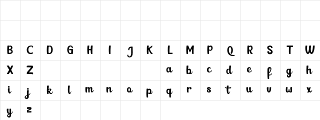 Branday Regular Character Map
