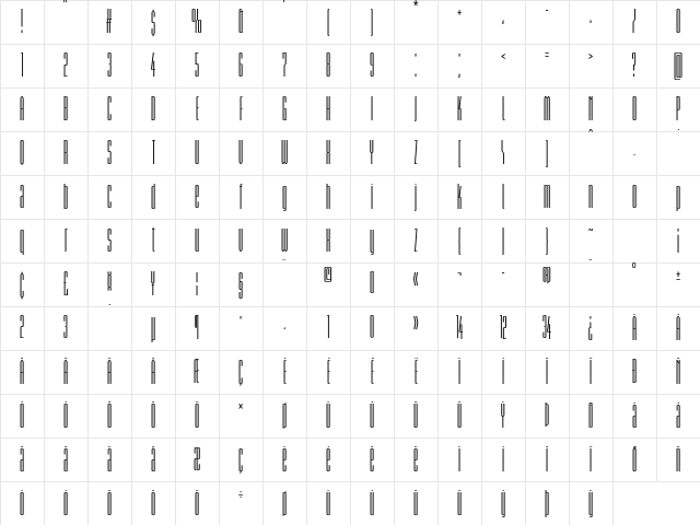 Briem Akademi Std Semibold Compressed Character Map Briem Akademi Std Semibold Compressed Character Map
