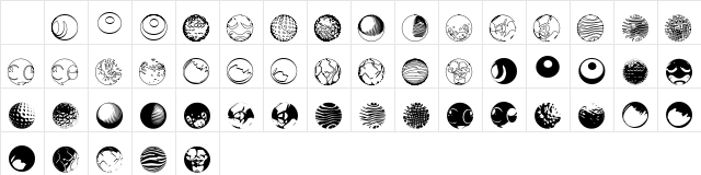 52 Sphereoids Regular Character Map