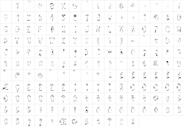Bull UnderInked Character Map