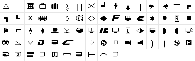 Bundesbahn Pi 2 Character Map