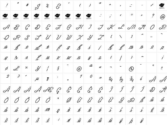 Las Enter Personal Use Only Regular Character Map