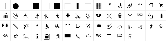 BVGPictEins Regular Character Map