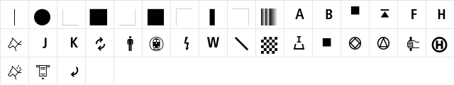 BVGPictZwo Regular Character Map