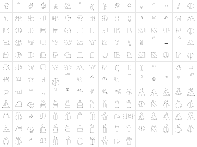 Calendar Regular Character Map