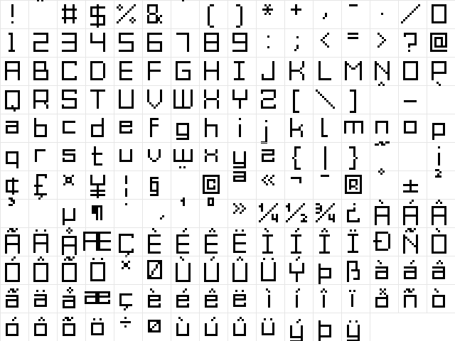 Grixel Acme 9 Regular Xtnd Regular Character Map
