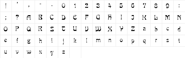 Campbell Regular Character Map