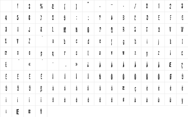 CarpediemEF Regular Character Map CarpediemEF Regular Character Map