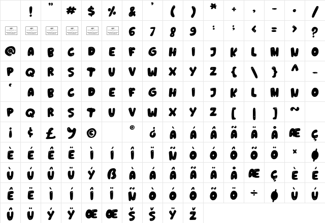 Carrots Regular Character Map Carrots Regular Character Map