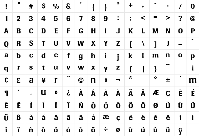 Cartel-Dem i Character Map