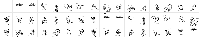 Cartoons Abstract ExtraBlack Character Map