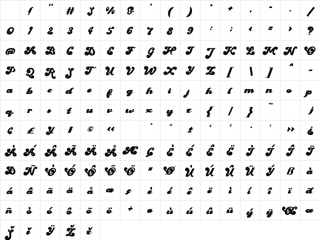 Last Show Texture Regular Character Map