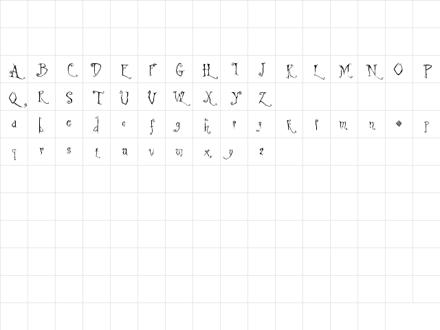 Latchboy Regular Character Map