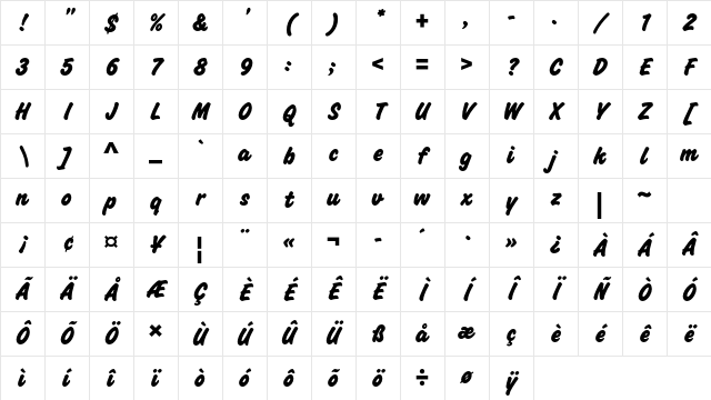 Challenge Extra Bold Std Regular Character Map Challenge Extra Bold Std Regular Character Map