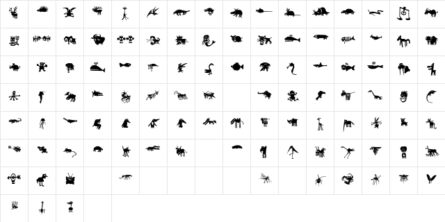 Chamaeleon Regular Character Map