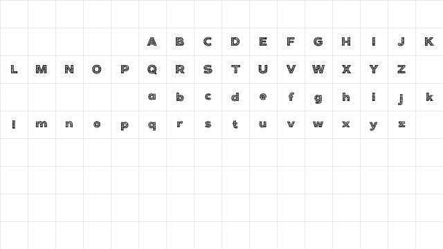 Cheetah Regular Character Map