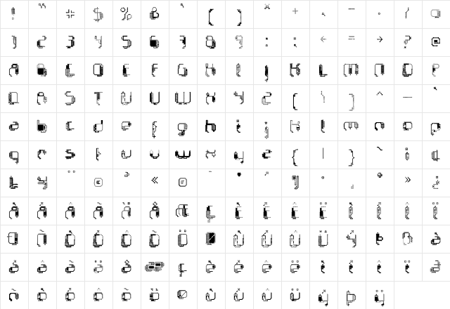 Chemo DirtyStroke Character Map