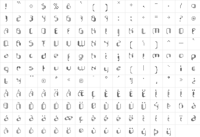 Chemo Mixer Character Map