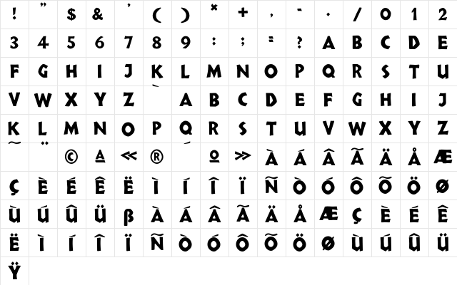 Chieftan Solid Character Map Chieftan Solid Character Map