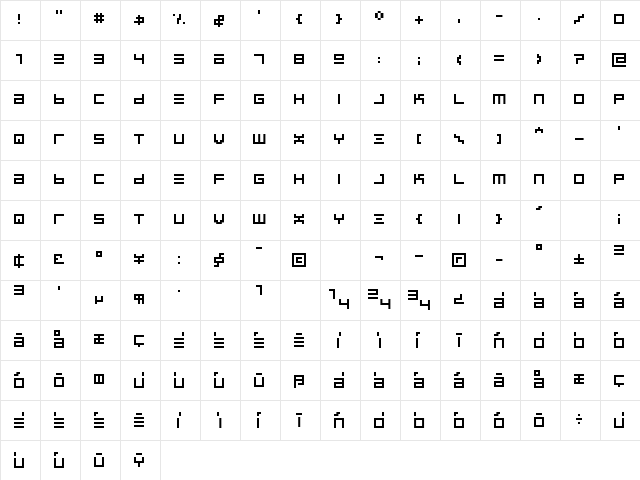 BIN Regular Regular Character Map