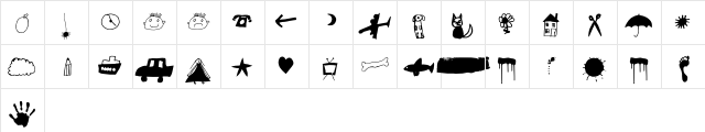 ChildsPlay Dingbats Character Map