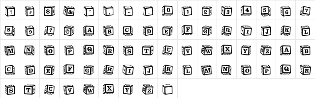 ChildsPlay Blocks Character Map