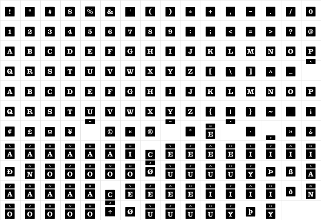 ChildsPlay BlocksSolidBold Character Map ChildsPlay BlocksSolidBold Character Map