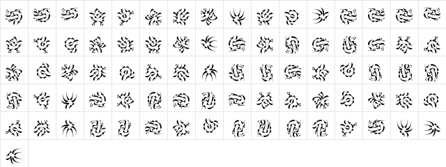 ChinezeDragon LT Std 2 Regular Character Map