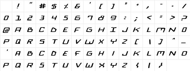 Bionic Comic Exp Italic Exp Italic Character Map