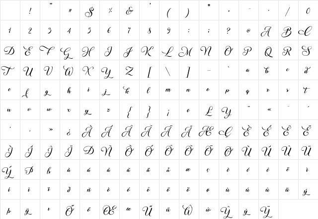 Christmas Wish Calligraphy Character Map Christmas Wish Calligraphy Character Map