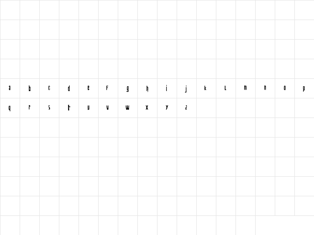Biohazard Regular Character Map Biohazard Regular Character Map