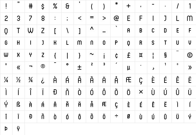 Circula Medium Character Map Circula Medium Character Map