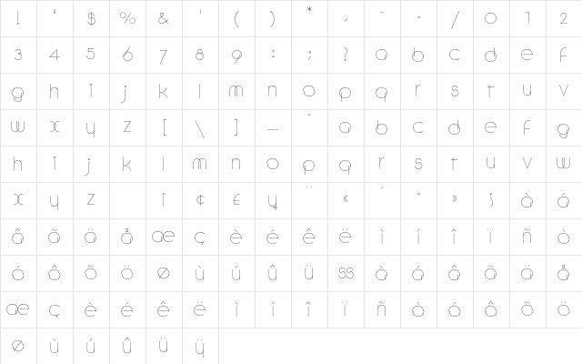 CirkulusEF Regular Character Map