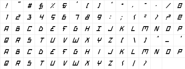 Bionic Type Italic Italic Character Map Bionic Type Italic Italic Character Map