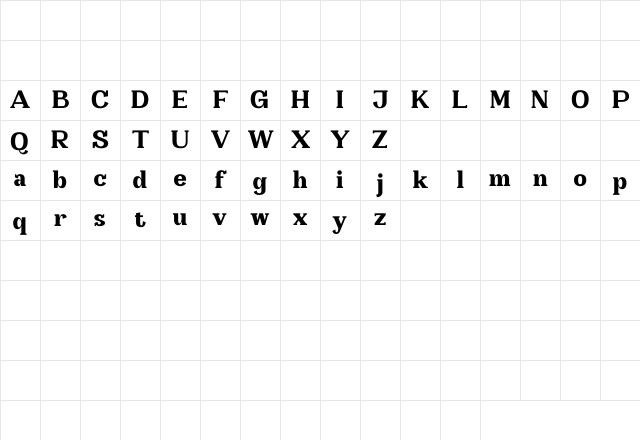 Cocha Regular Character Map