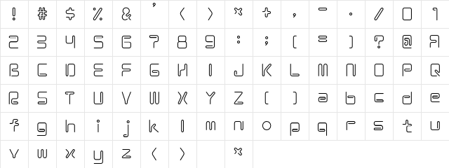 Coil Regular Character Map