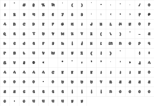 Cold Snowflake Ten Character Map