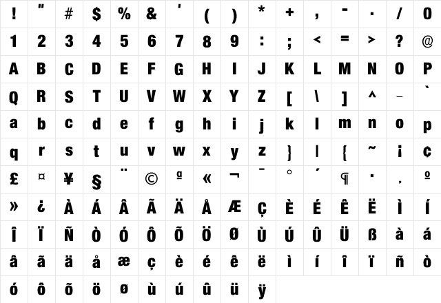 Colnova Heavy Character Map
