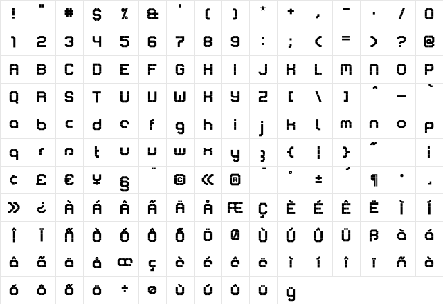 Comsat Navy-Fat Character Map