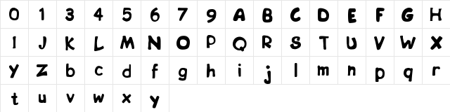 bipDEMO Regular Character Map