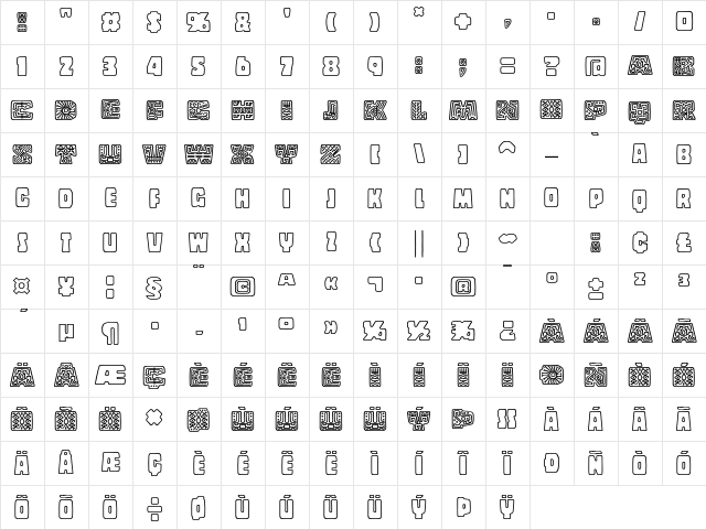 Copal Std Decorated Character Map