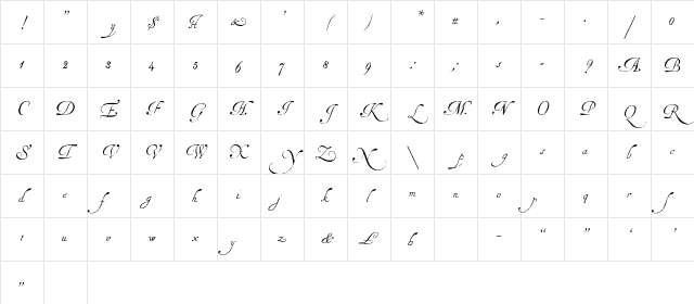 Copperplate1672WF Regular Character Map Copperplate1672WF Regular Character Map