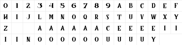 Corona Demo Version Regular Character Map